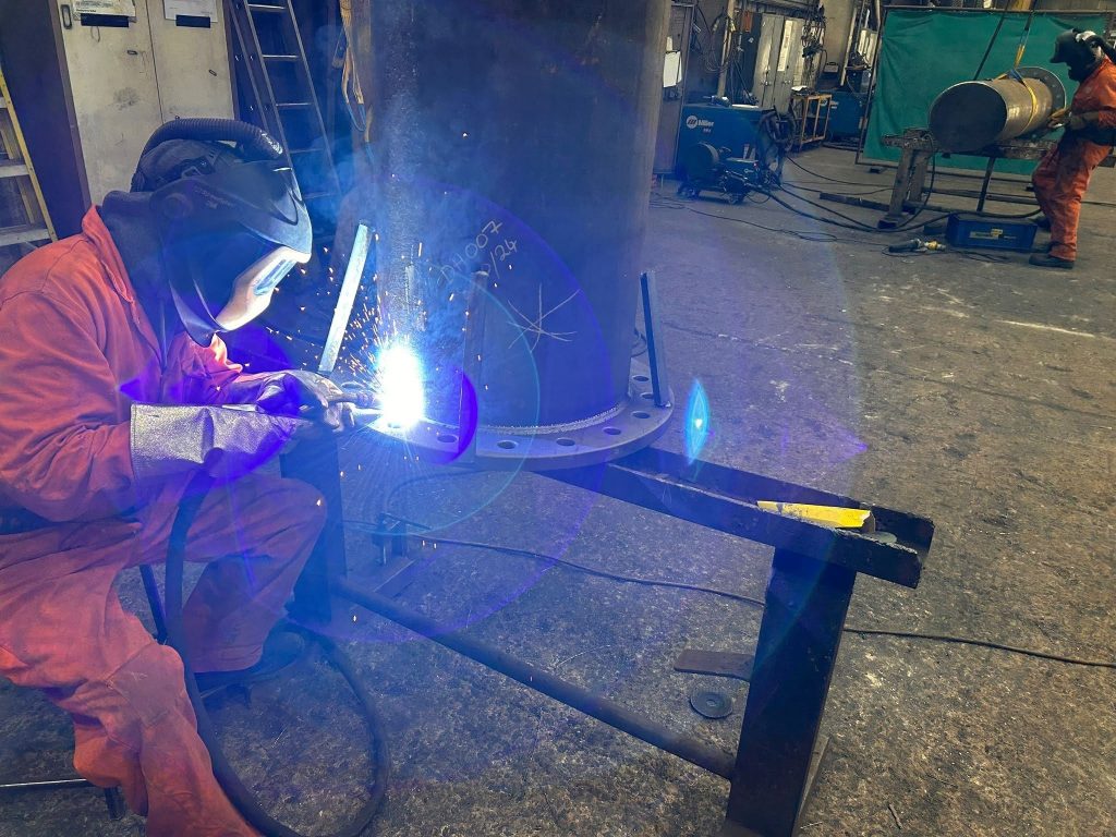 Welding process for bridge fabrication